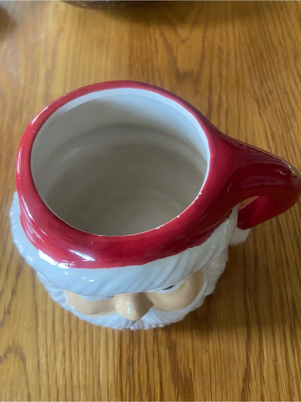 Large Vintage Santa Face Ceramic Mug